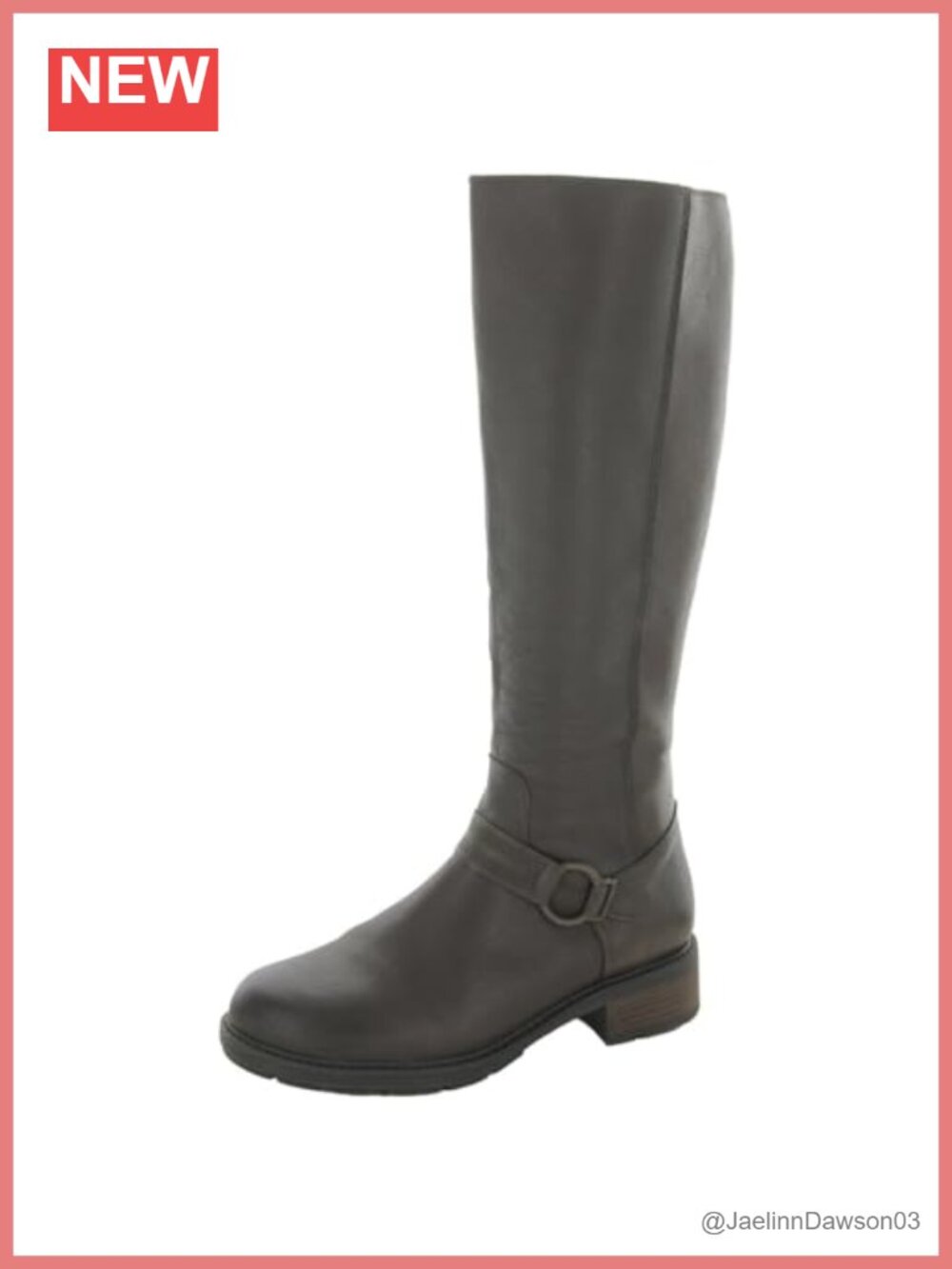 Clarks Women's Hearth Rae Modern Knee-High Boots Leather Zipper
